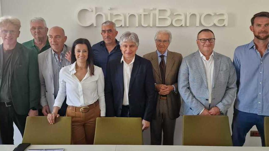 I partecipanti alla conferenza stampa di presentazione del meeting di atletica