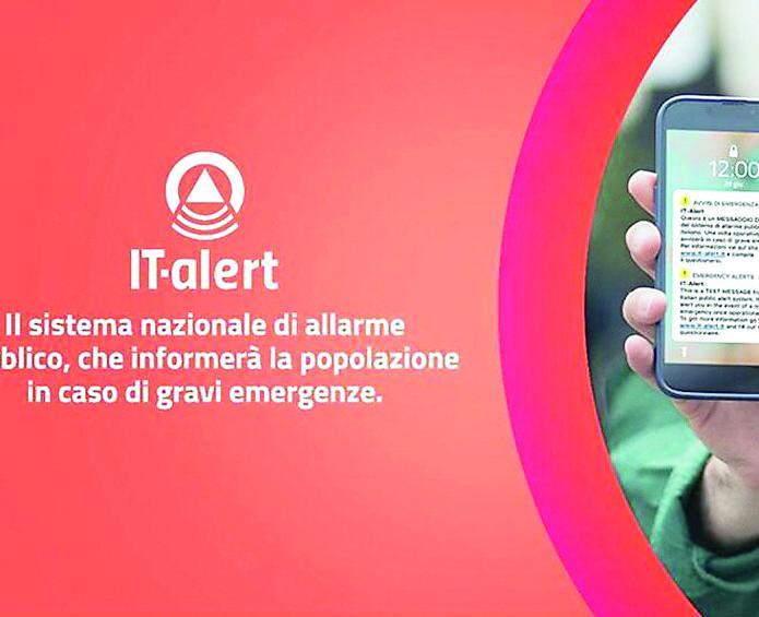 Allarme pubblico, messaggio It-alert ma niente paura: è solo un test, per l’isola venerdì 30 giugno