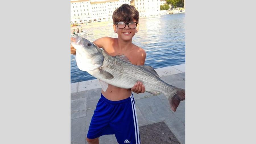 Livorno, chiamatelo Christian "Sampei": a 13 anni pesca una maxi spigola in zona porto