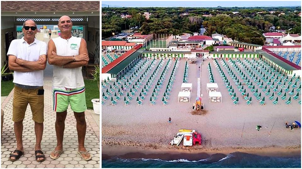 Marzio e Fabio Gabbrielli e lo stabilimento Corallo di Tirrenia