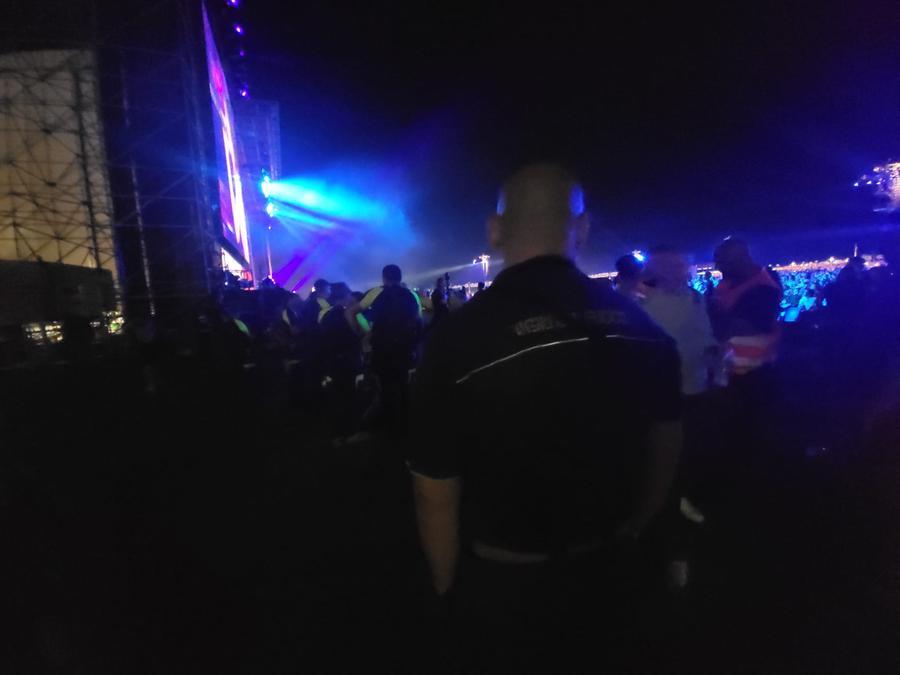 Italia Loves Romagna presidio in servizio gratuito dei vigili del fuoco al concerto