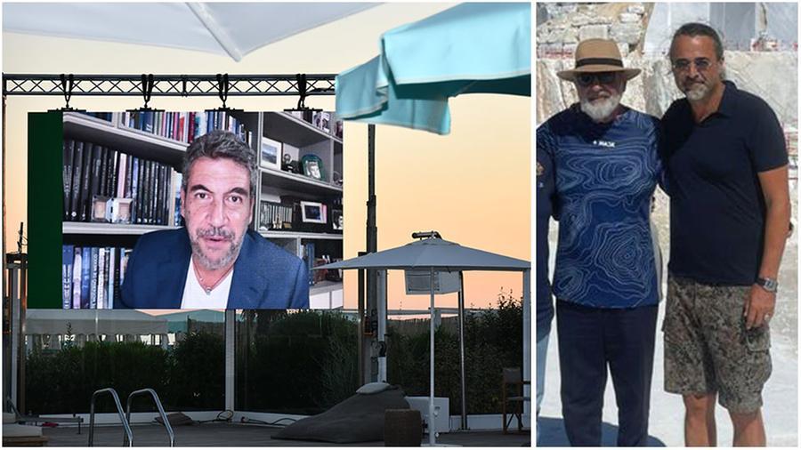 
	Arturo Elias del gruppo messicano di Carlos Slim in collegamento via internet e a destra Gualtiero Vanelli con Carlos Slim

