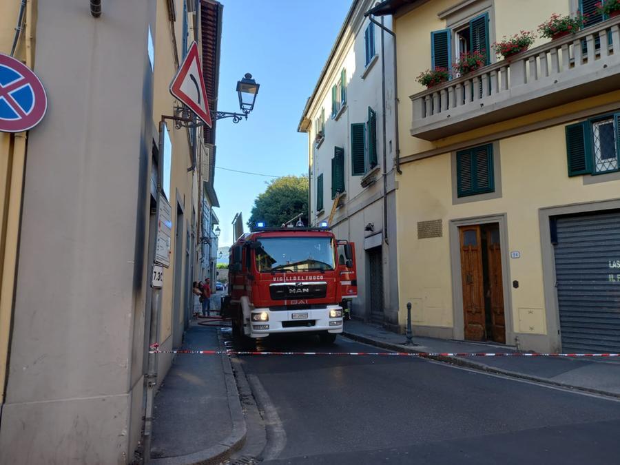 
	I vigili del fuoco in via San Giorgio


