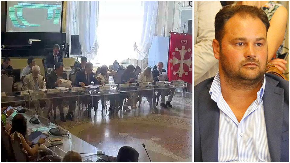 La seduta del consiglio e Alessandro Bargagna