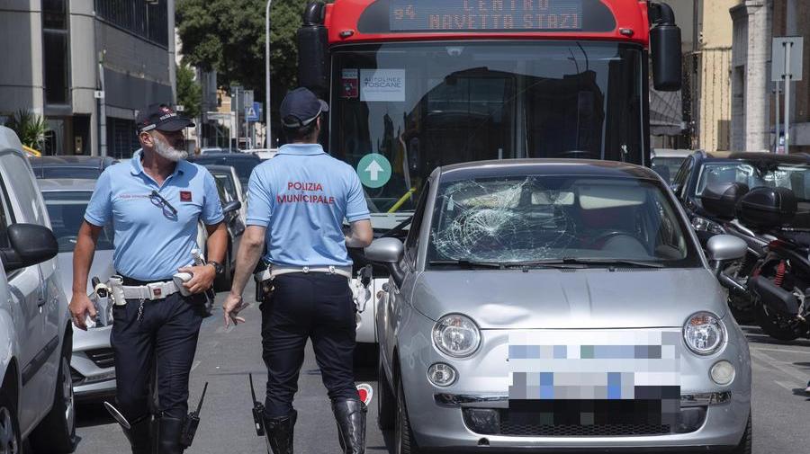 L'incidente (Foto Agenzia Bf)