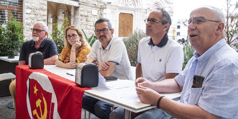 Da sinistra Lorenzini, Ciaffarafà, Gasperi,  Barzanti e Fedeli (foto Agenzia Bf)