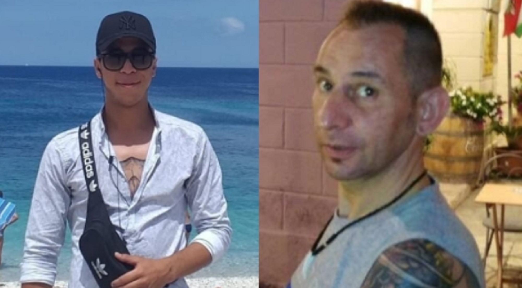 A sinistra Mounir Ghallab, accusato di omicidio, a destra la vittima, Angelo Carugati