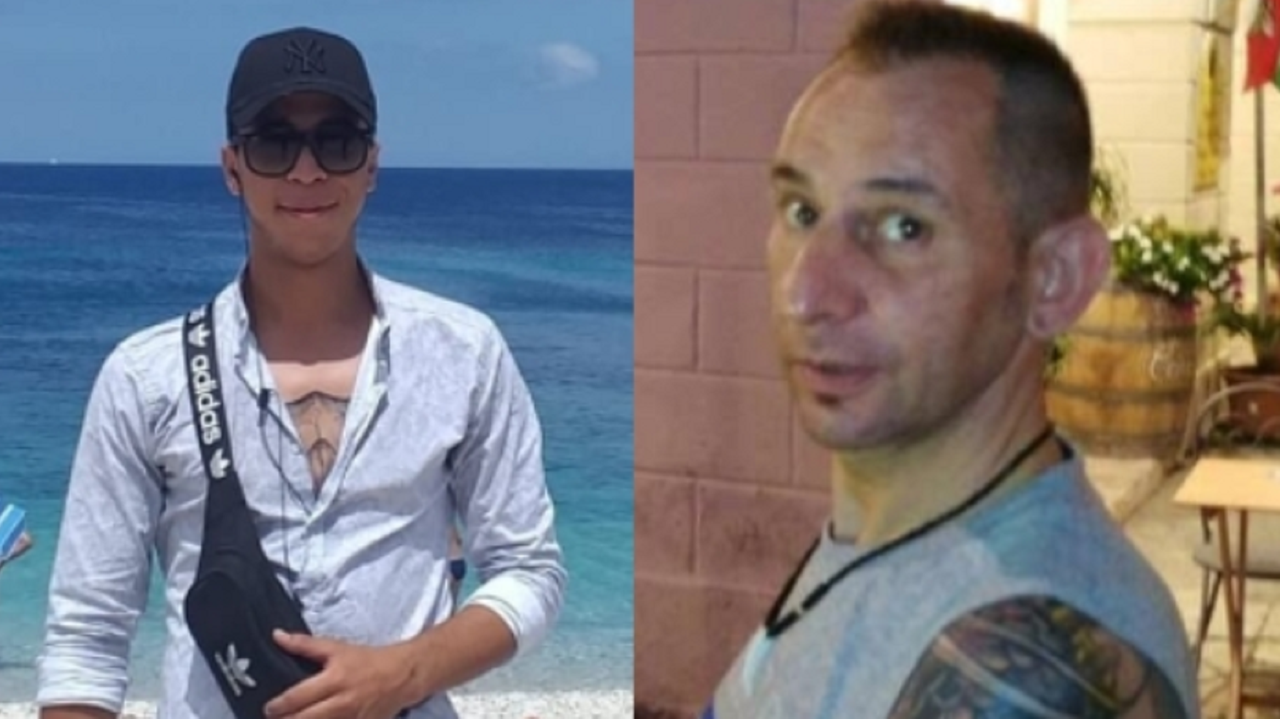 A sinistra Mounir Ghallab, accusato di omicidio, a destra la vittima, Angelo Carugati