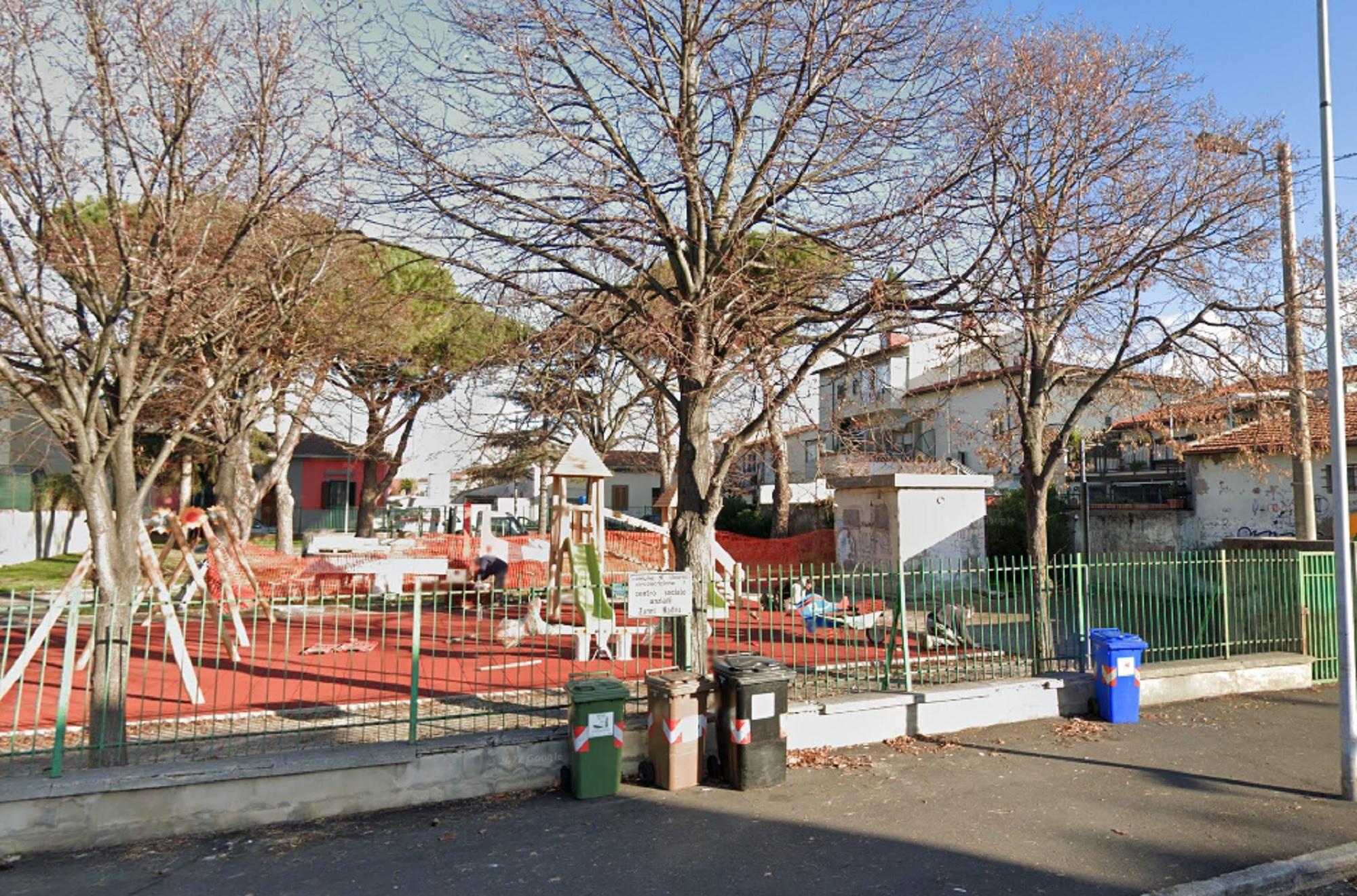 Il parco all'incrocio con via Mastacchi