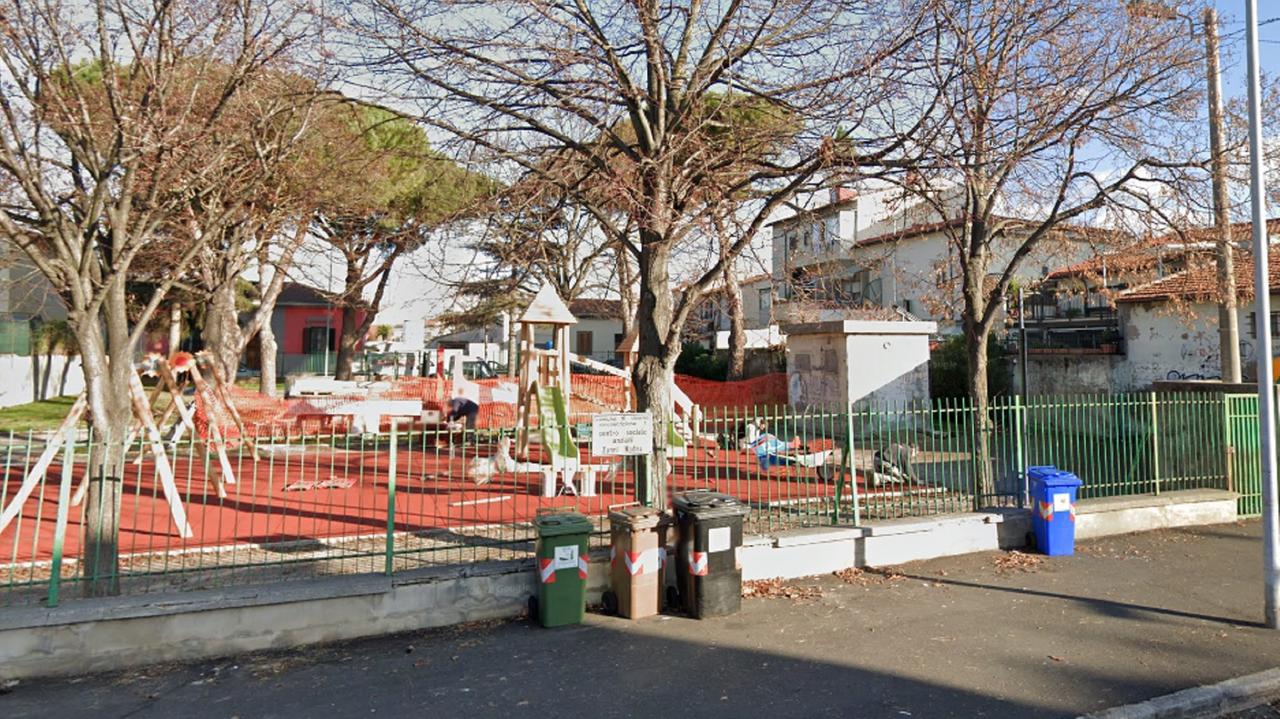 Il parco all'incrocio con via Mastacchi