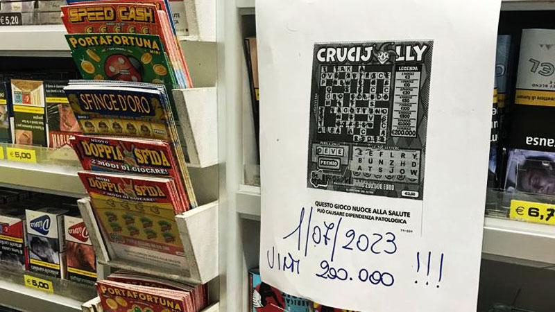 Un “grattino” da 3 euro ne fa vincere 200mila