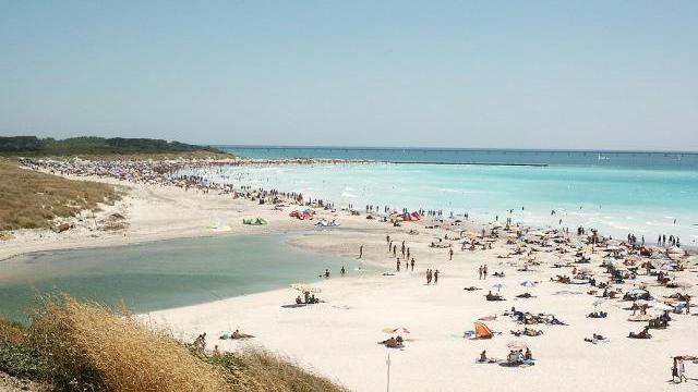 Le spiagge bianche a Solvay (foto d'archivio)