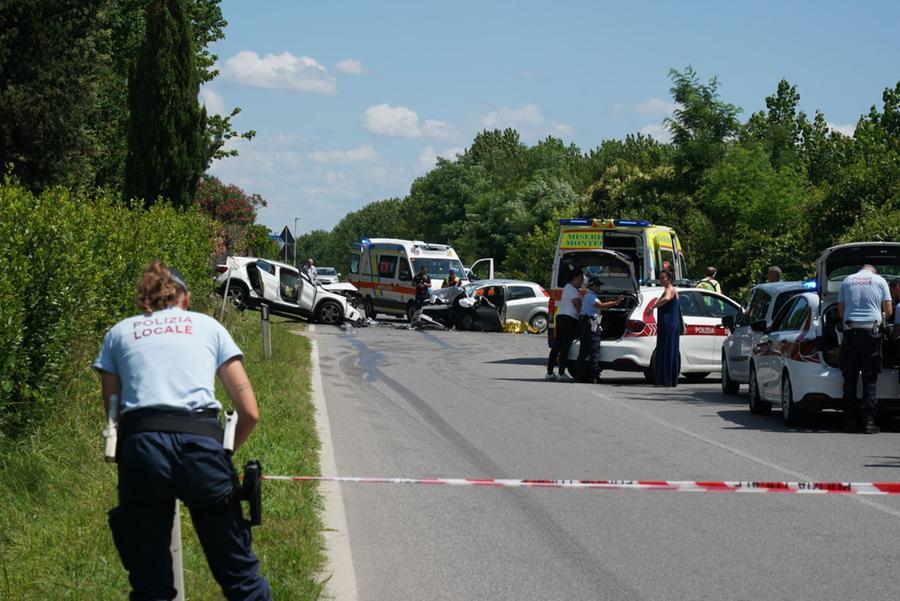 
	La scena dell'incidente (foto Franco Silvi)

