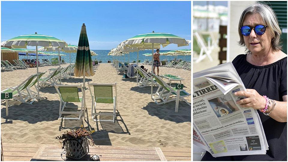 Monica Fontani, titolare del bagno Maestrale di Tirrenia