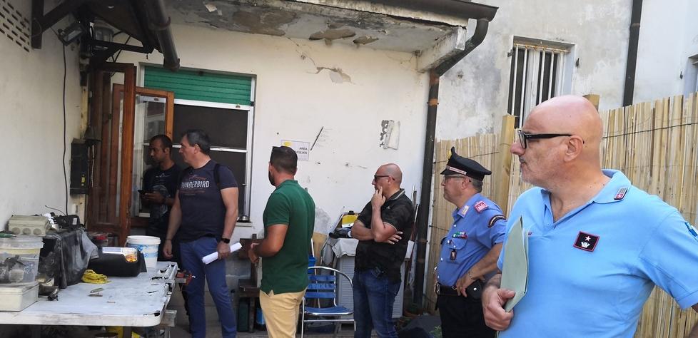 Le forze dell'ordine sul posto