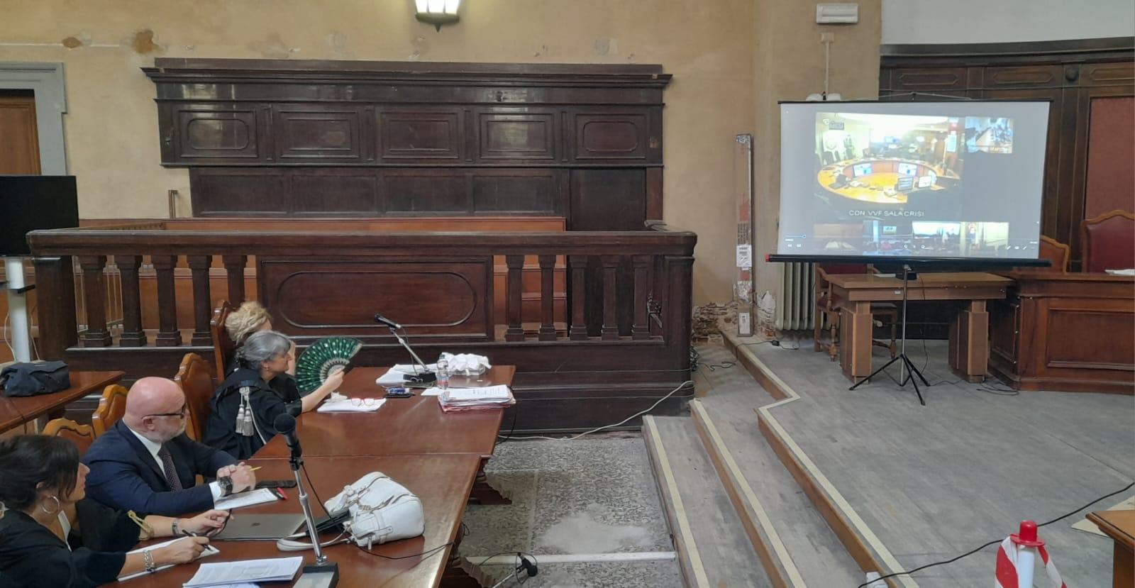 La proiezione di un video in aula