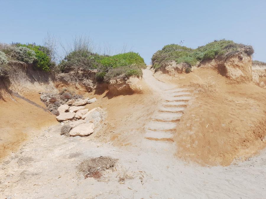 
	Gli accessi alla spiaggia di Funtana Meiga

