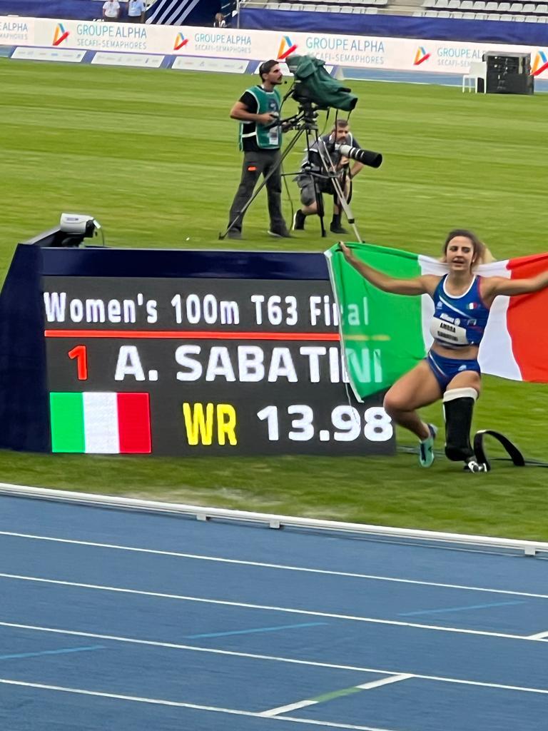 Mondiali paralimpici, nei 100 metri trionfa la toscana Ambra Sabatini. E stabilisce il nuovo record del mondo