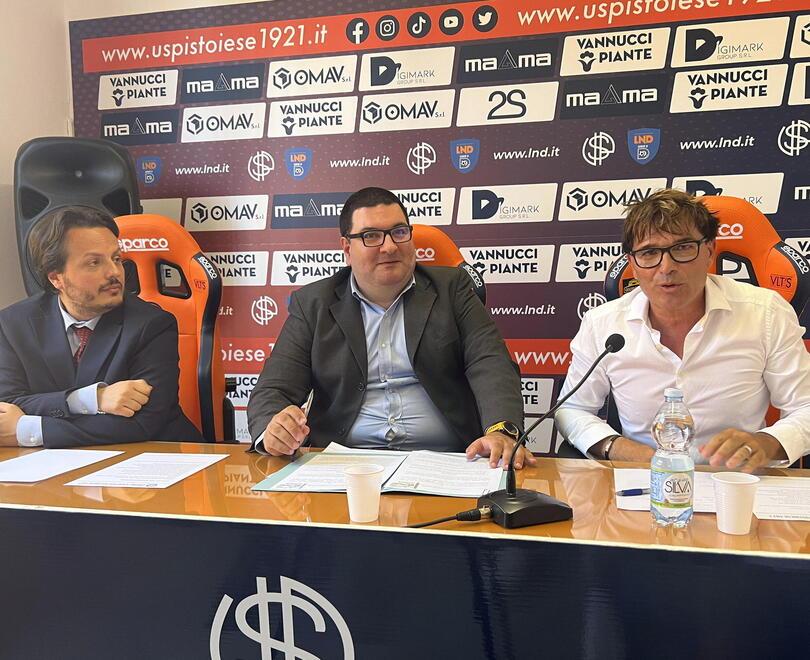 Nella foto di Nucci parte della nuova dirigenza arancione: da sinistra Gammieri, De Simone e Laudicino