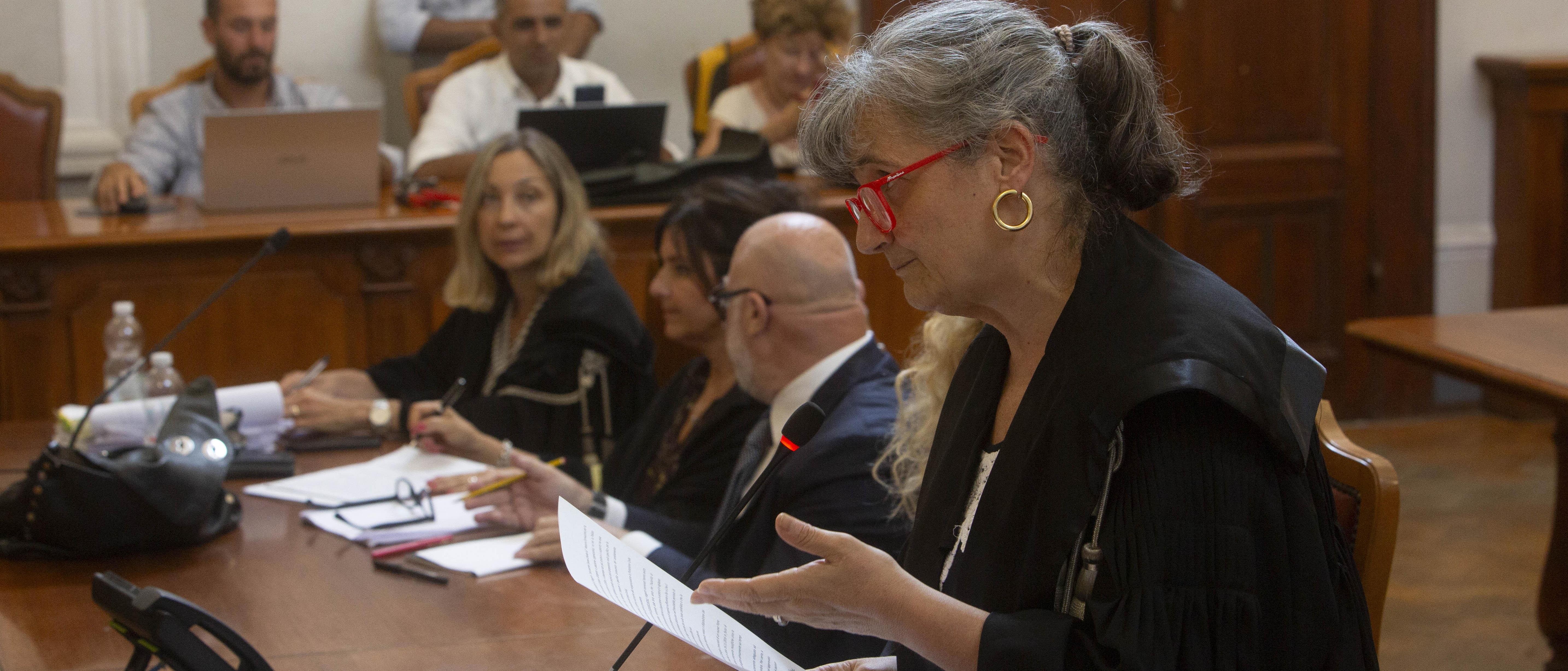 La pm Antonella Tenerani durante la requisitoria (foto Daniele Stefanini/Agenzia Franco Silvi)