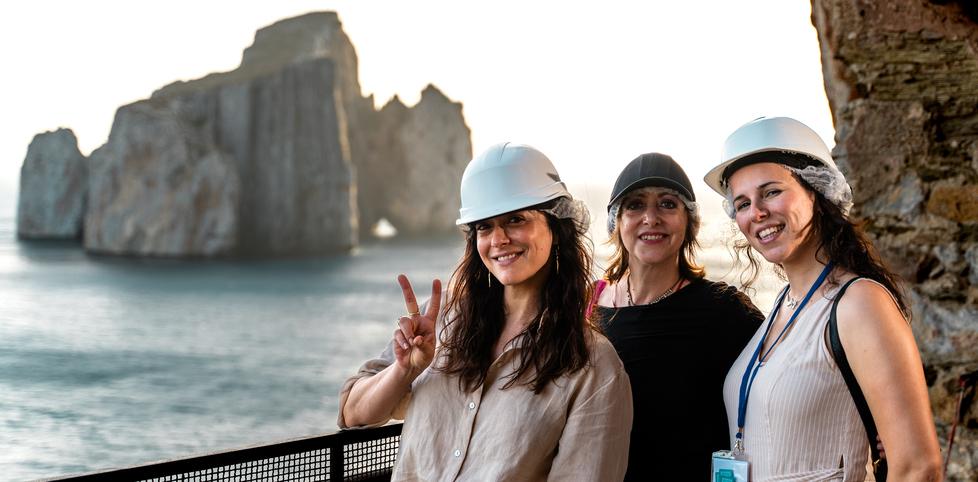 Valentina Lodovini con Monica Nappo e Ramona Lepori a Porto Flavia