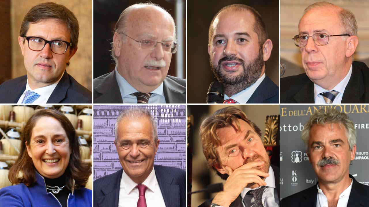 Il sindaco Dario Nardella e da sinistra Carlo Bevilacqua, Giacomo Lucibello, Sandro Rogari,Albiera Antinori, Luigi Salvadori, Bernabò Bocca e Leonardo Bassilichi