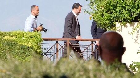 Salvini a Villa Devoto a Cagliari <em>(foto Mario Rosas)</em>