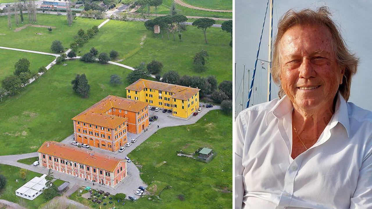 Nella foto grande una veduta della Tenuta di San Rossore e, a destra, Lorenzo Bani