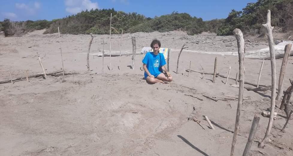 Il volontario di TartAmare Davide Recci