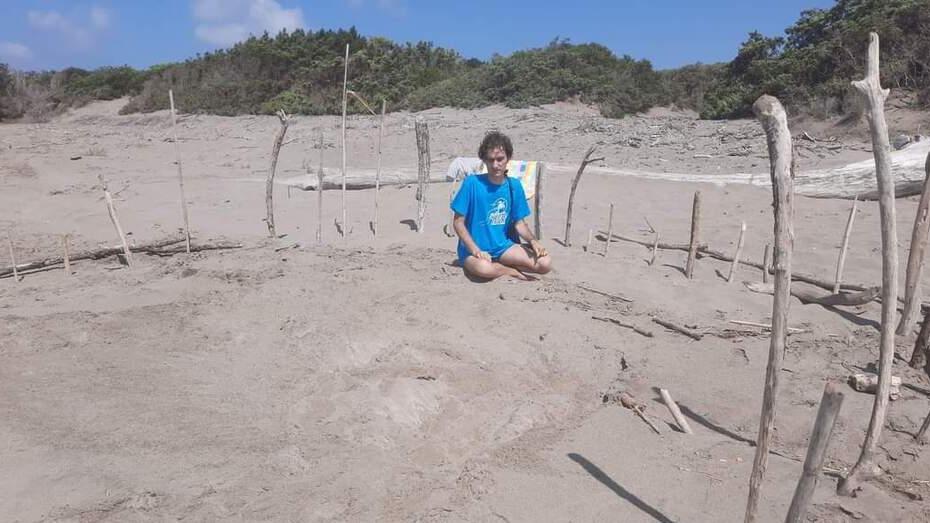 Il volontario di TartAmare Davide Recci