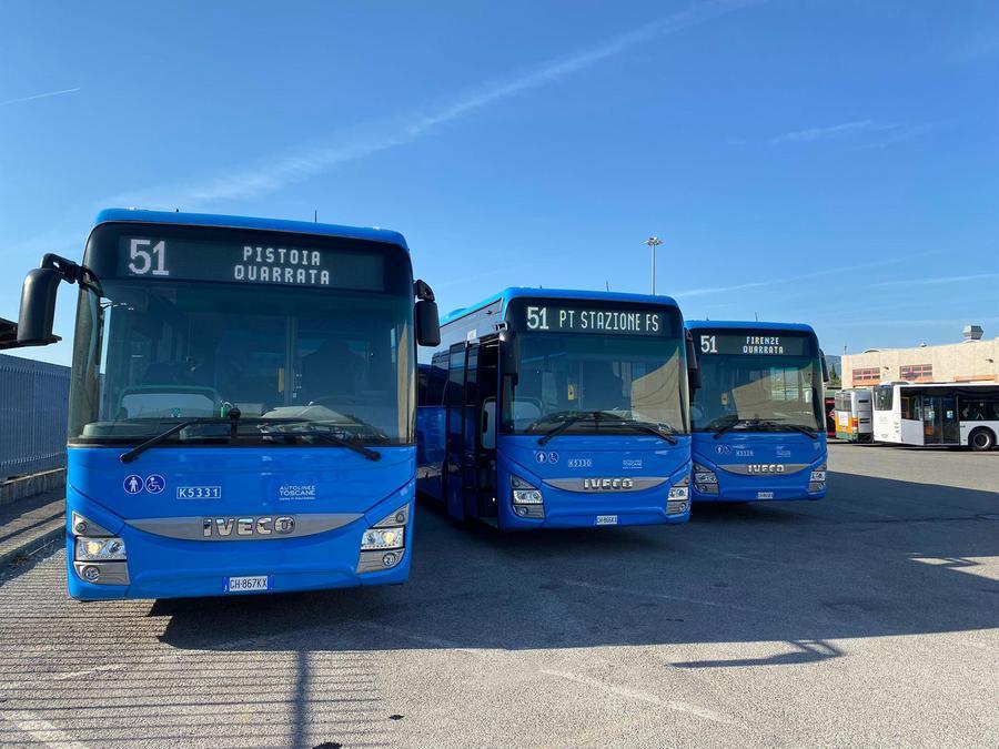 Pistoia - Entrano in servizio 8 nuovi bus extraurbani