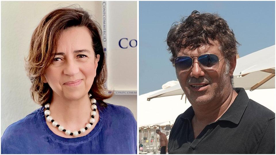 Gabriella Orlando, direttrice Confcommercio Grosseto e Daniele Avvento, presidente di Sib-Confcommercio Grosseto