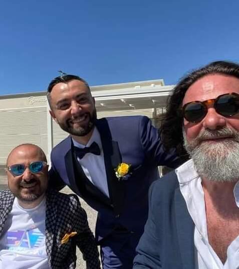 Francesco Martinelli insieme con Fabrizio Torsi e un amico