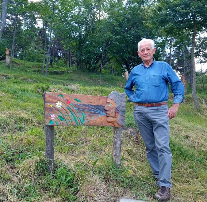 “Al bosc d’la fola” dell’ex veterinario fra natura e scultura