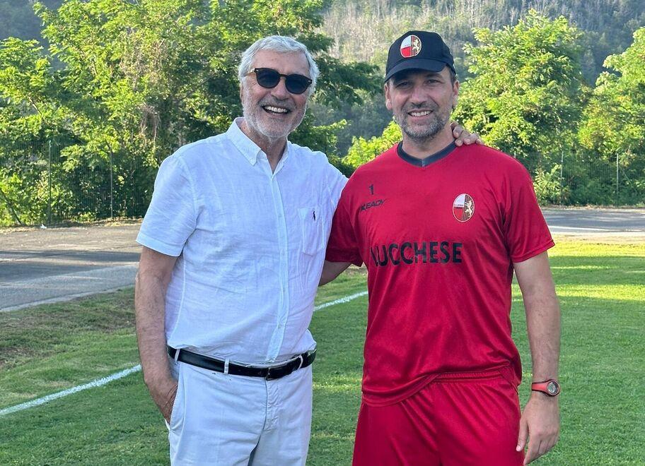 Il presidente Andrea Bulgarella e il mister Giorgio Gorgone