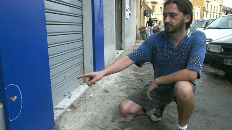 I proiettili sul luogo del delitto in piazza Mazzini