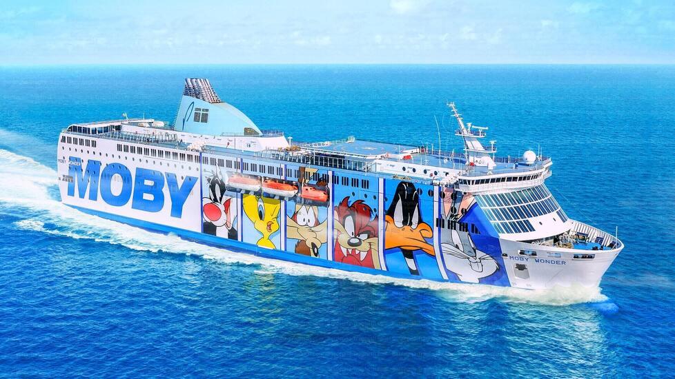 ll traghettoMoby Wonder in navigazione