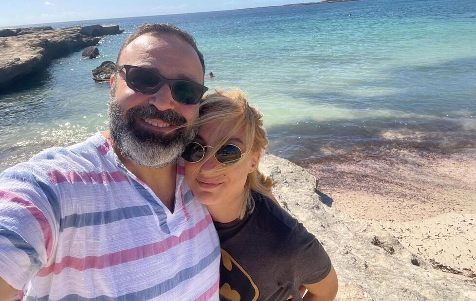 Massimiliano Bruno con Sara Baccarini, attrice romana