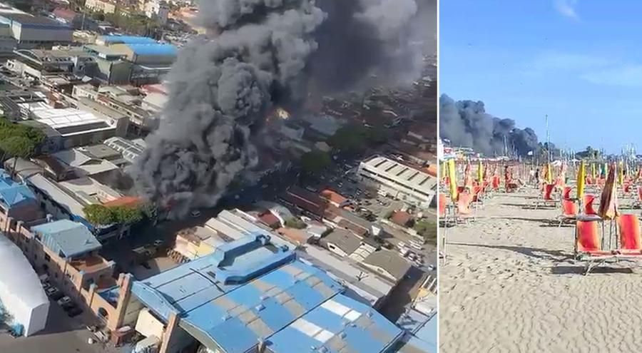 
	La nube nera vista dall'alto e dalla spiaggia

