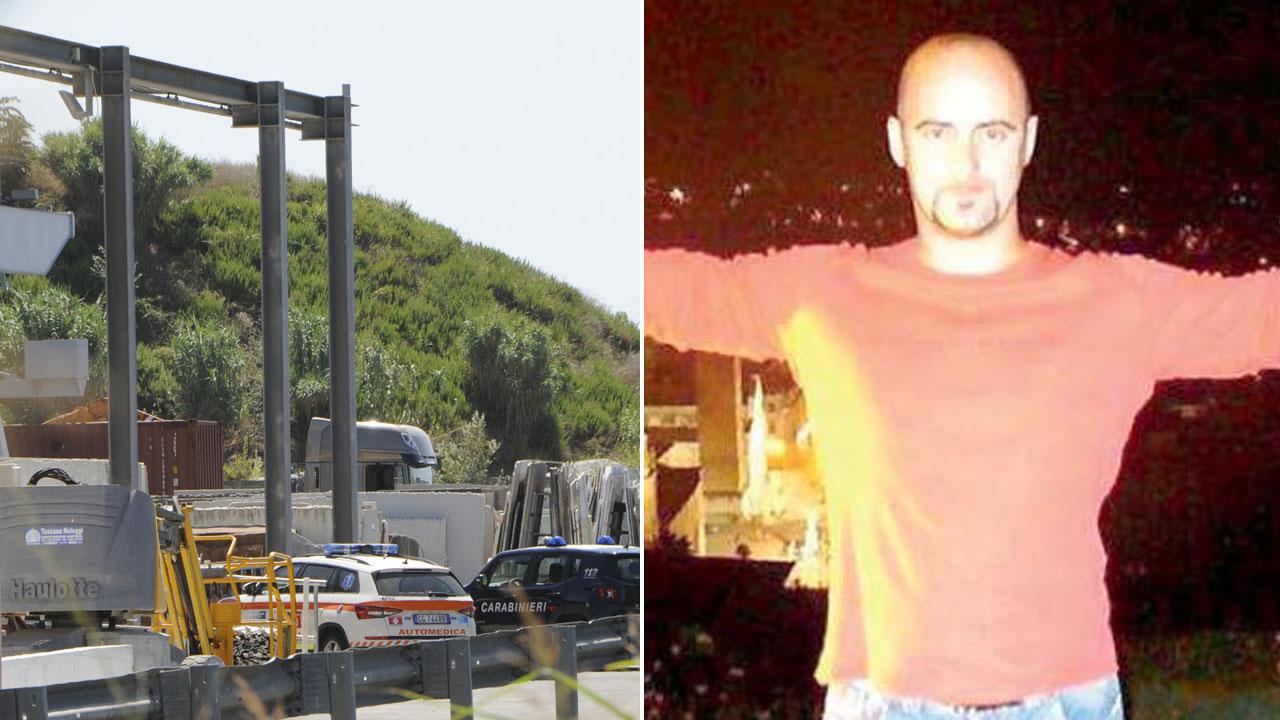 Il luogo del tragico incidente e Alessio Pellegrini (Foto Paglianti)