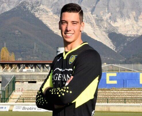 Il portiere azzurro Stefano Mazzini