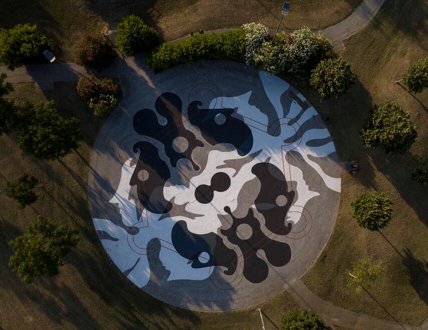 Un’opera di street art e area skate Le due piazze al Parco Ombrone