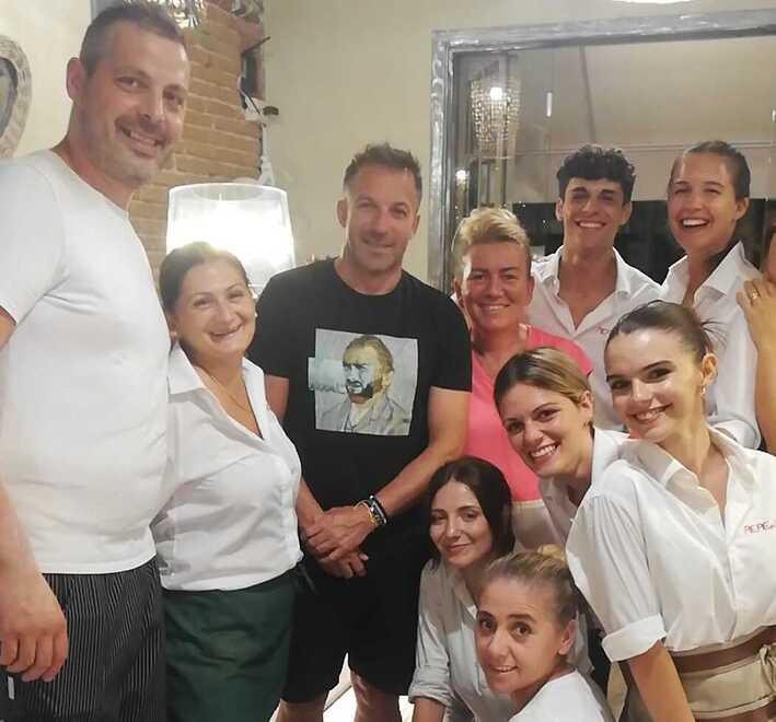 Pontedera, la bandiera della Juve Alex Del Piero a cena da "Pepe e sale"<br>
