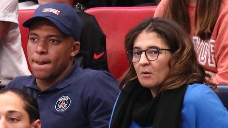 Kylian Mbappè con la madre