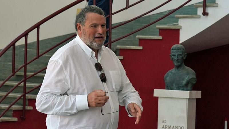 Il presidente del Livorno Joel Esciua (foto Silvi)