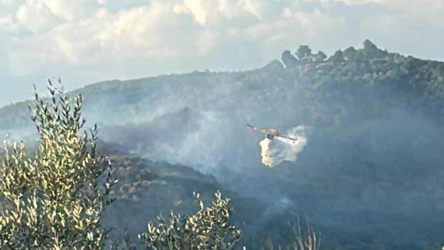Fiamme in provincia di Arezzo: operazioni di spegnimento complicate a causa del vento