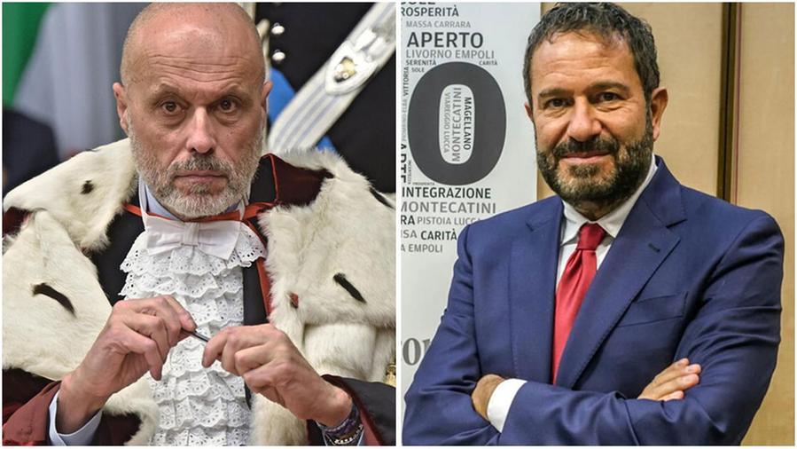 Il procuratore capo di Milano Marcello Viola e il direttore del Tirreno Luciano Tancredi