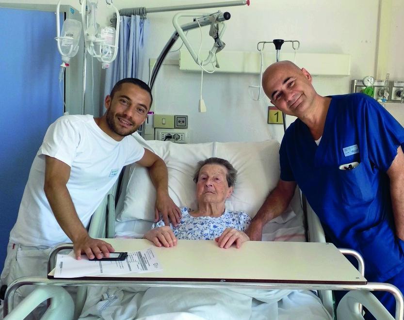 Colpita da embolia dell’arteria femorale, donna di 102 anni salvata al Santa Maria