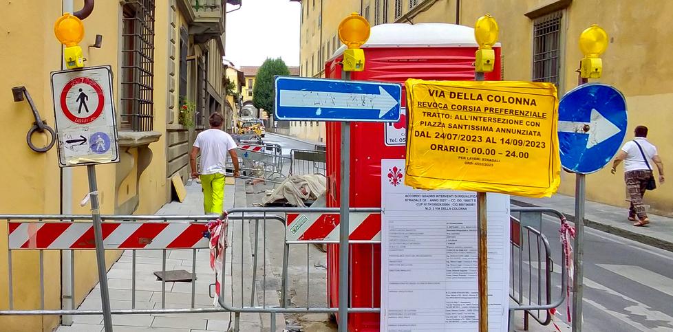 Firenze, agosto di cantieri in città: la mappa di lavori e divieti