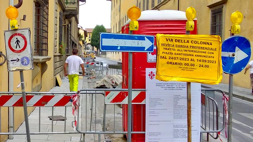 Firenze, agosto di cantieri in città: la mappa di lavori e divieti